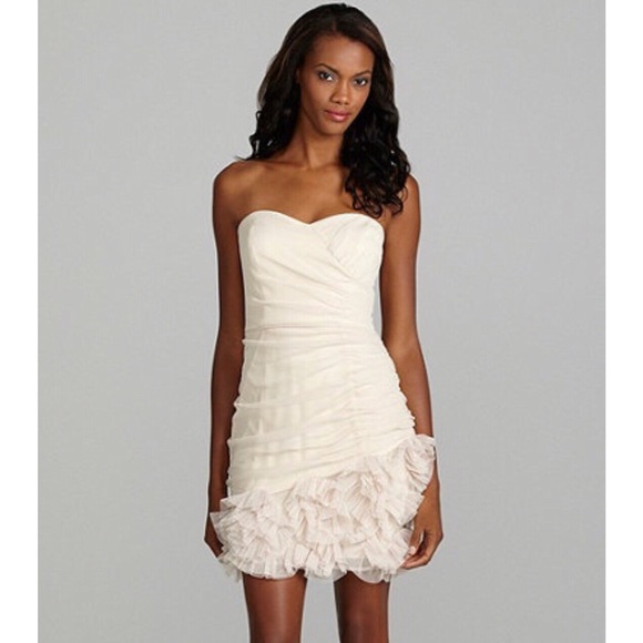 Max & Cleo Dresses & Skirts - Max & Cleo Champagne Knit Cocktail Adrianna Dress
